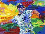Leroy Neiman The Rocket Roger Clemens painting